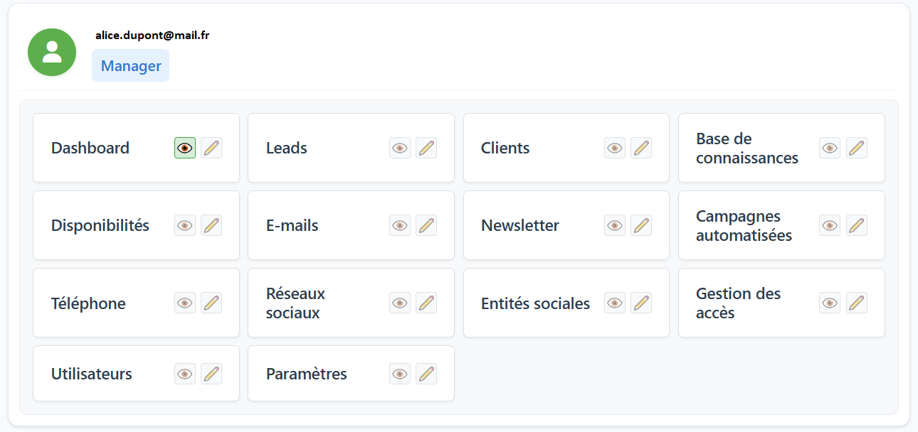 Sélectionner un utilisateur
