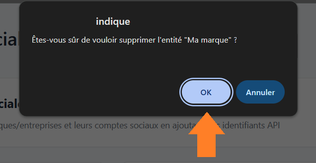 Suppression de l'entité sociale