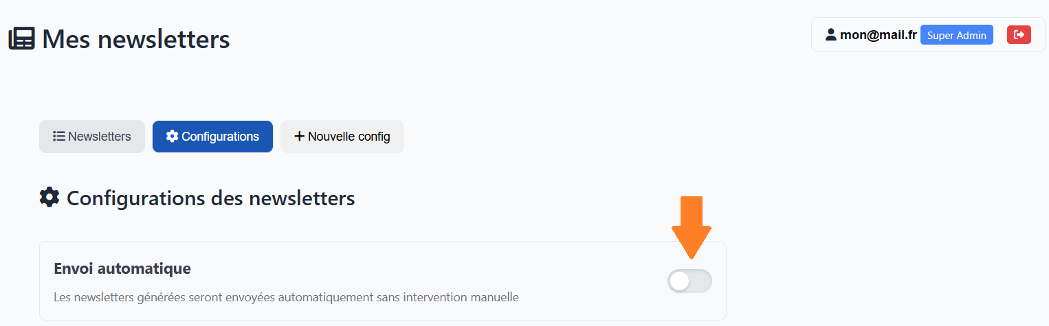 Génération et envoi automatique de newsletters