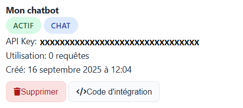 Caractéristiques du widget chatbot IA
